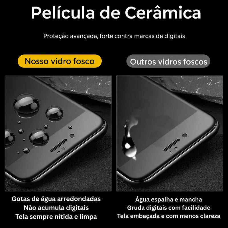 Kit de 5 Películas de Cerâmica Fosca para iPhone