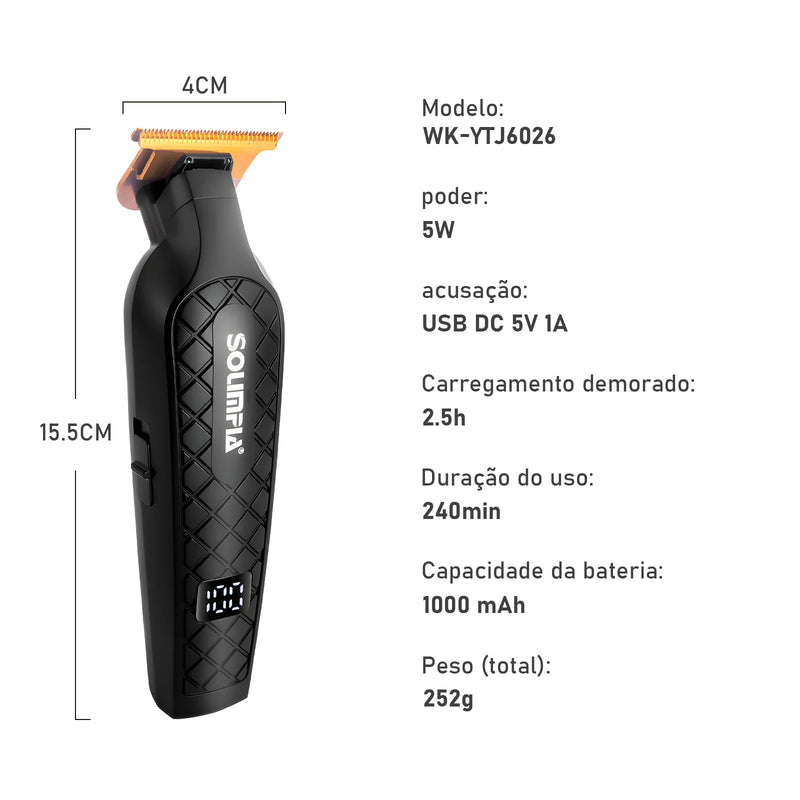 SOLIMPIA Hair Trimmer Máquina de Cortar Cabelo Profissional à Prova d’Água