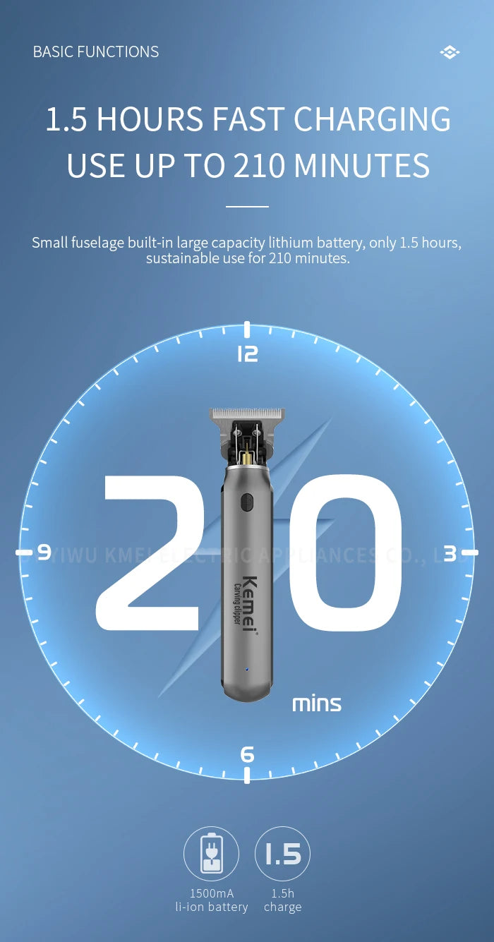 Aparador de Cabelo Profissional Kemei KM-1757