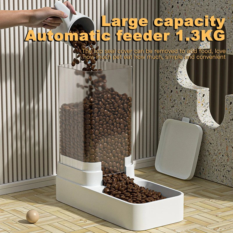 Alimentador Automático para Pets, Dispensador de Ração e Água por Gravidade para Gatos e Cães