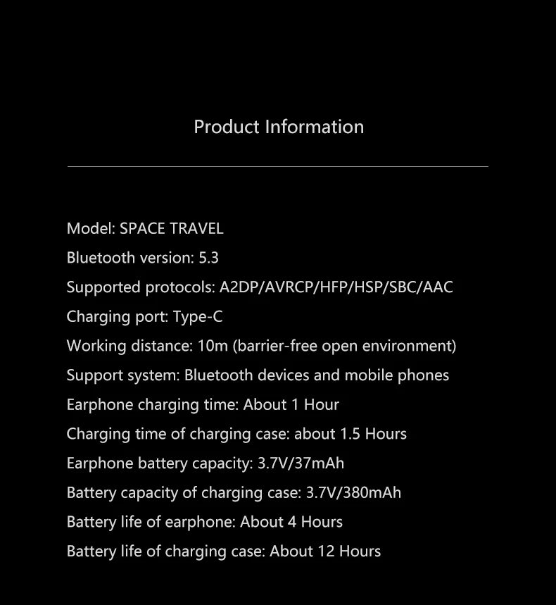 MOONDROP Space Travel Fone de ouvido TWS Bluetooth 5.3 Cancelamento de Ruído True Wireless Stereo IEMs