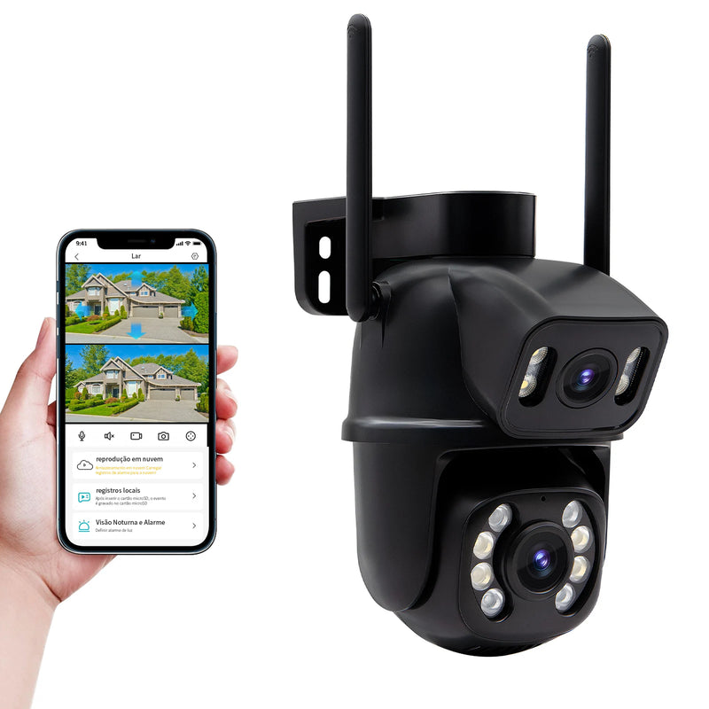 Câmeras de vigilância Wi-Fi ICSEE, câmera de segurança inteligente 360°, monitoramento 4K Ultra HD, proteção avançada, marca COIBEU