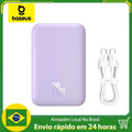 Carregador Baseus para Magsafe 20w 6000mah Para iPhone e Android com Suporte para Carregamento por Indução + Cabo USB Tipo C