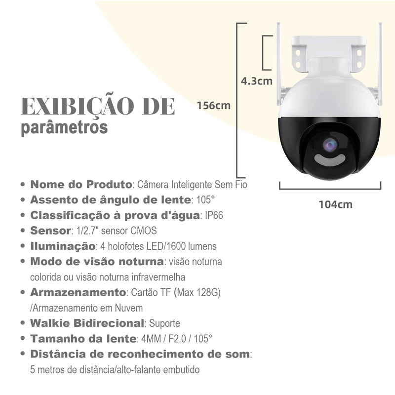 Câmeras de vigilância Wi-Fi ICSEE, câmera de segurança inteligente 360°, monitoramento 4K Ultra HD, proteção avançada, marca COIBEU
