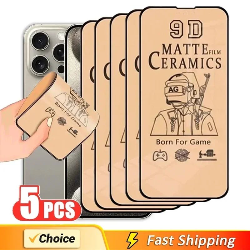 Kit de 5 Películas de Cerâmica Fosca para iPhone