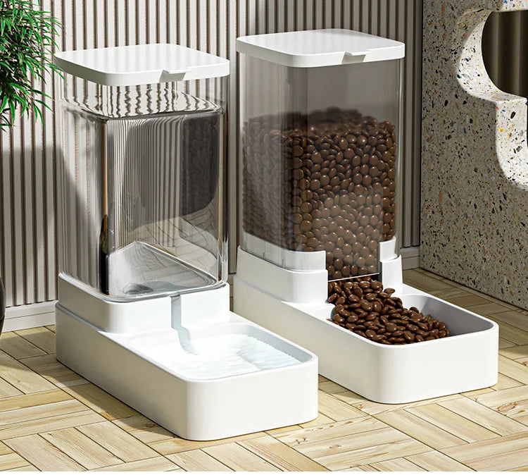 Alimentador Automático para Pets, Dispensador de Ração e Água por Gravidade para Gatos e Cães